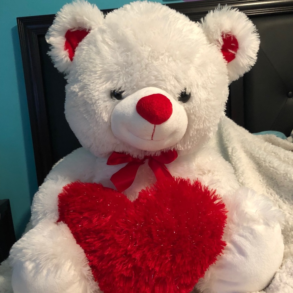 large white and red bear